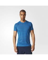 Shop Adidas Aeroknit FreeLift Training T-Shirt Blue