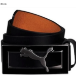 Puma Enamel Leather Belt Skinny Black Size S 32″ 81cm