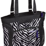 JanSport-All-Purpose Ella Tote Bag in Black / White Cosmo Zebra Color