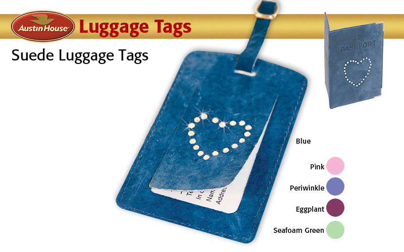 Suede Luggage Tags