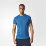 Shop Adidas Aeroknit FreeLift Training T-Shirt Blue