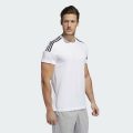 Adidas Athletics Crew T-Shirt White Black Men 3 Stripes workout gym new EI6205