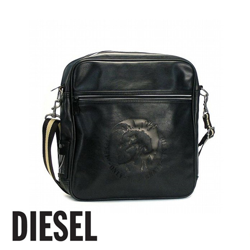 Diesel Chachi Crossbody Unisex Shoulder Bag Black Color